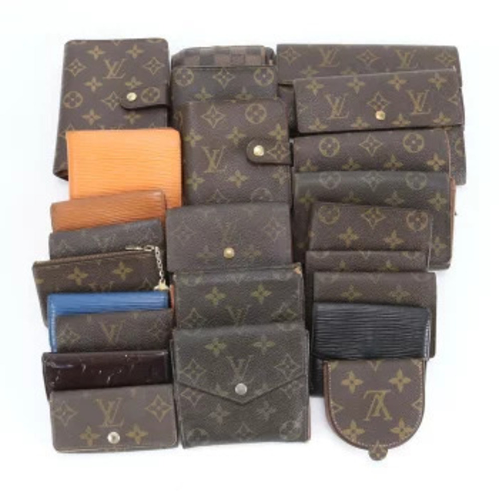 Louis Vuitton Monogram Damier Epi Leather Long Wallet Bifold Key Case Brown